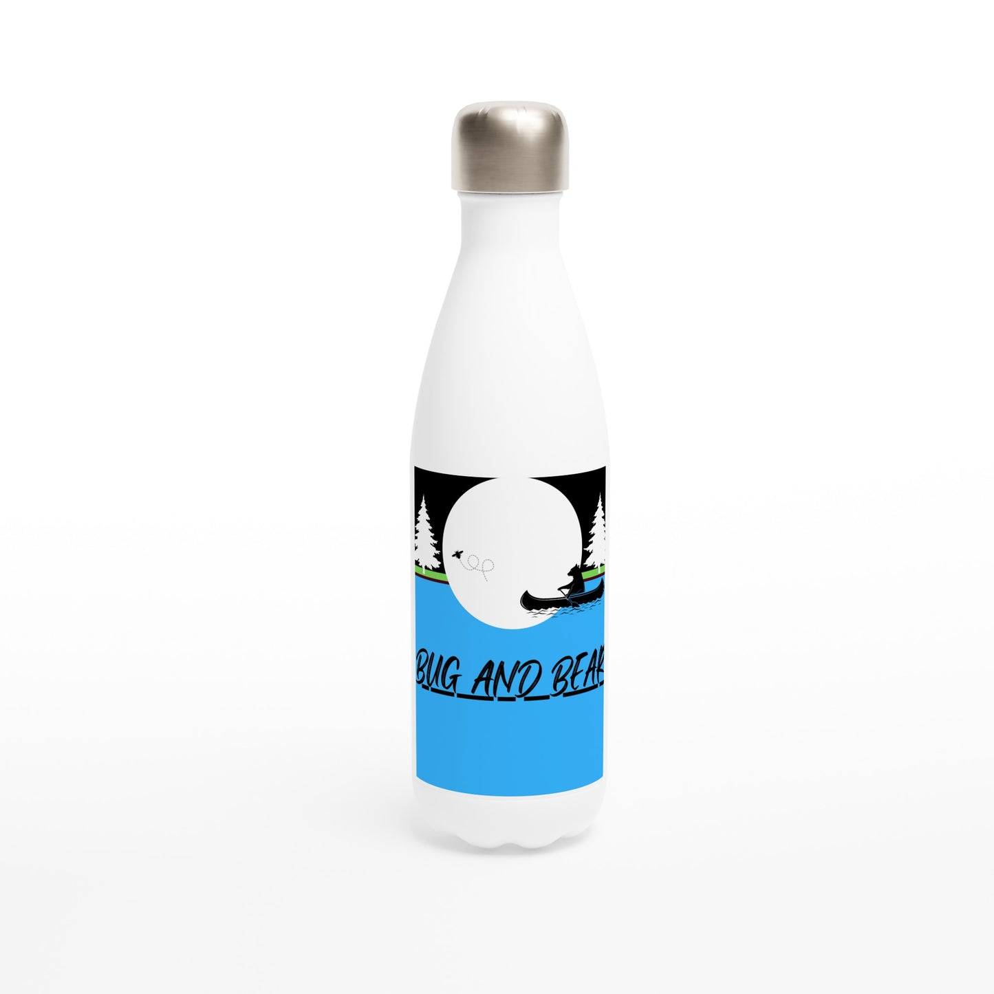 White 17oz Stainless Steel Water Bottle