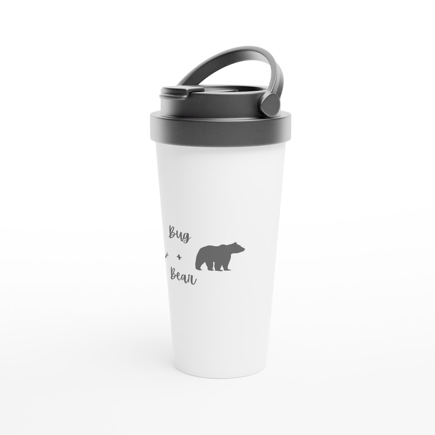 White 15oz Stainless Steel Travel Mug