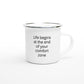 White 12oz Enamel Mug