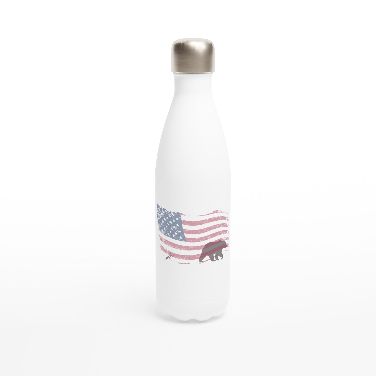 White 17oz Stainless Steel Water Bottle