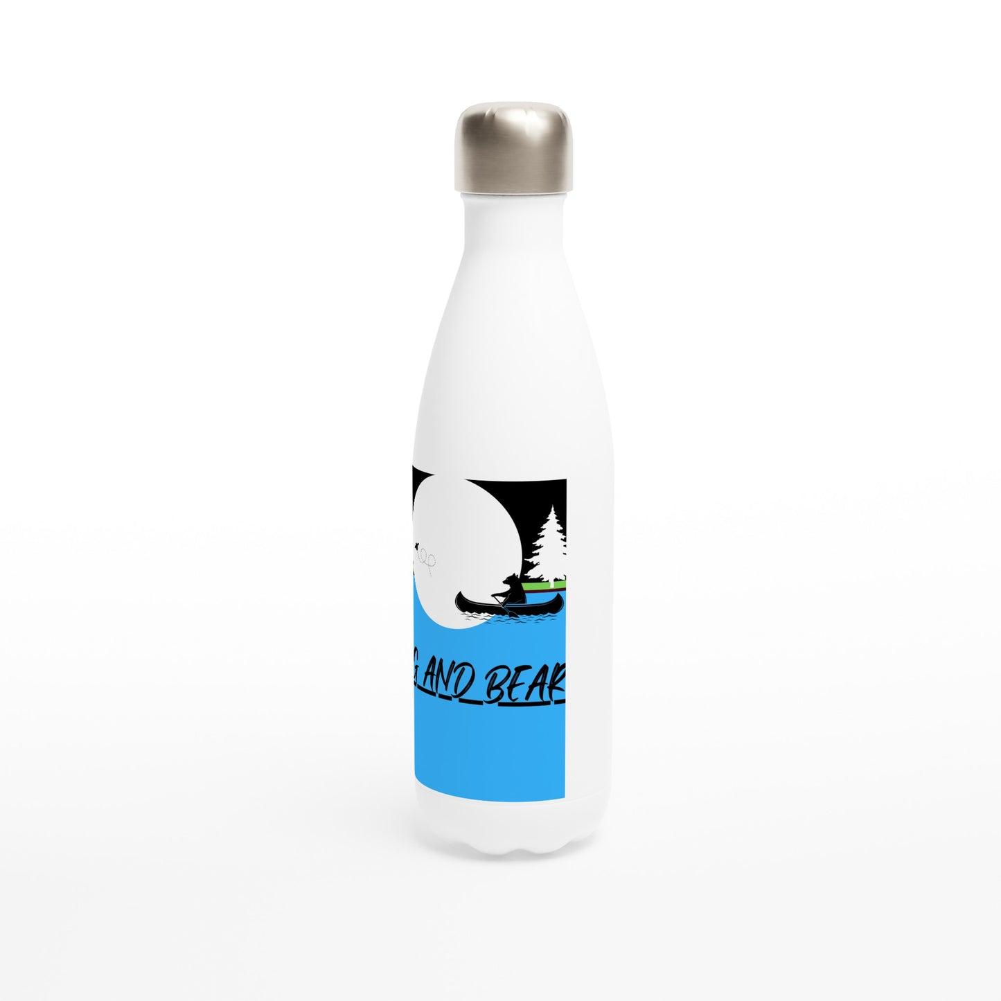 White 17oz Stainless Steel Water Bottle