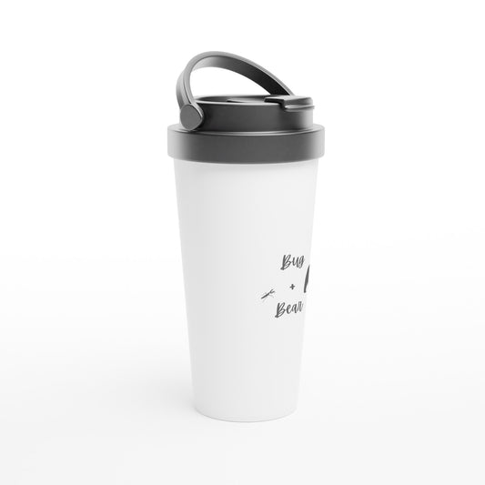 White 15oz Stainless Steel Travel Mug